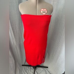 Express Bold Red Body Contour Dress